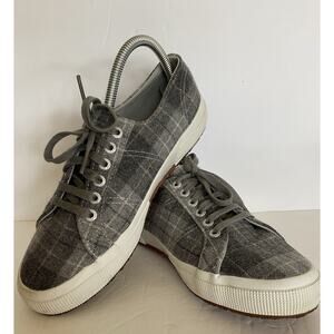 Superga Sz 7 Classic Gray Wool Blend Lace Up Athletic Casual Sneaker Womens